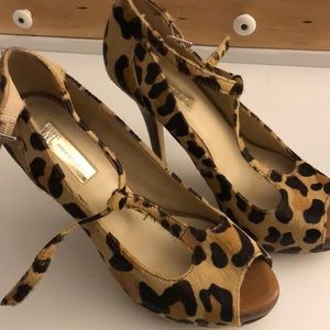 Leopard print high heels